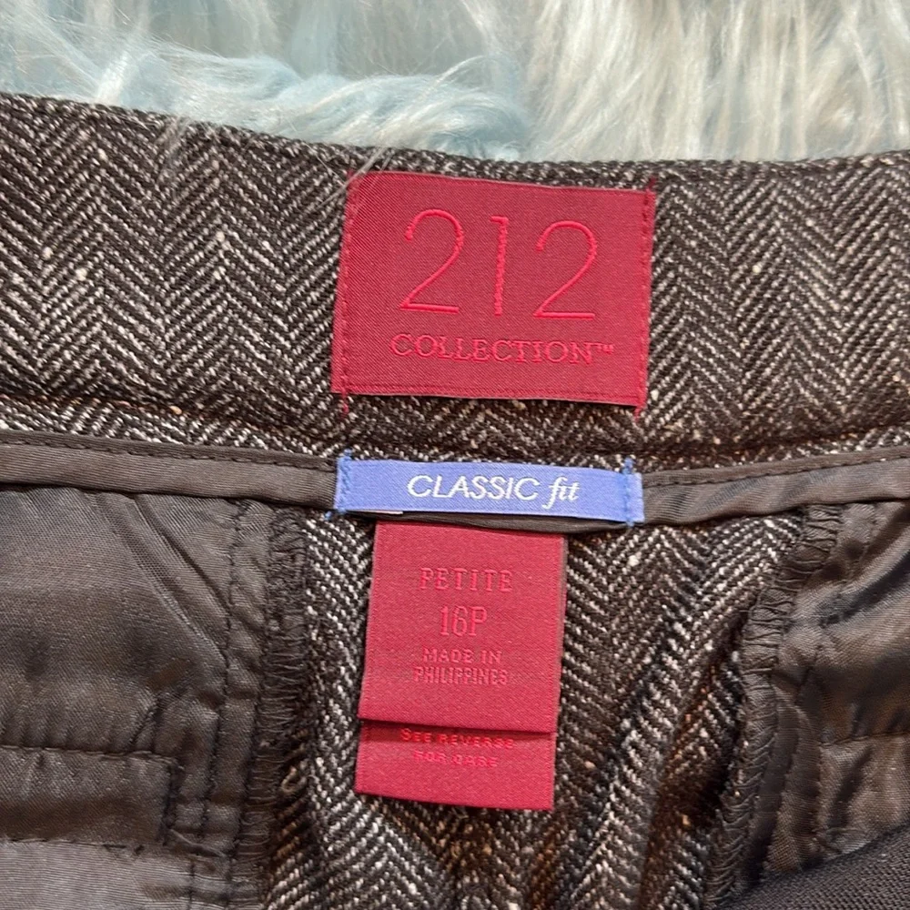 212 Collection Chevron Classic Fit Trouser Dress Pants sz 16P